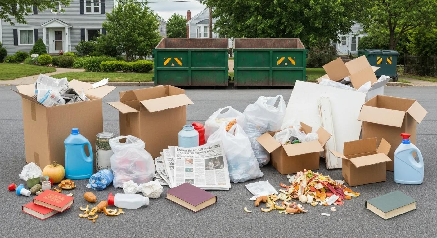 Types of residential debris suitable for dumpster disposal