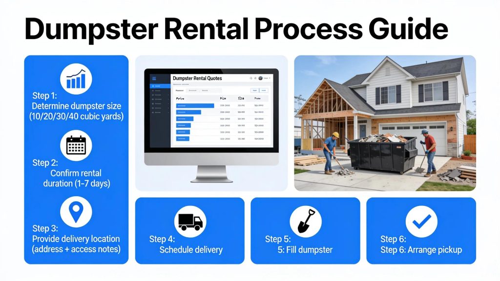 Step-by-step process for renting a dumpster in Queens